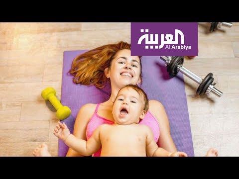 شاهد تمارين رياضية مع طفلك الرضيع