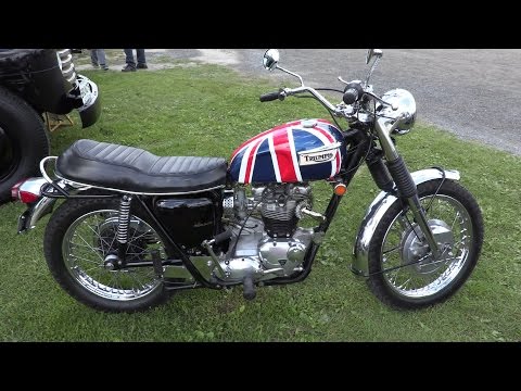 شاهد الدراجة النارية الكلاسيكية 1970 triumph tr6c